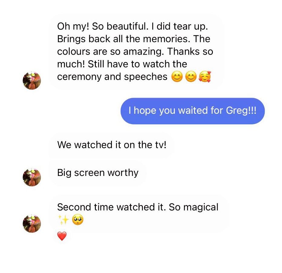 Toowoomba Wedding Videographer - Testimonial
