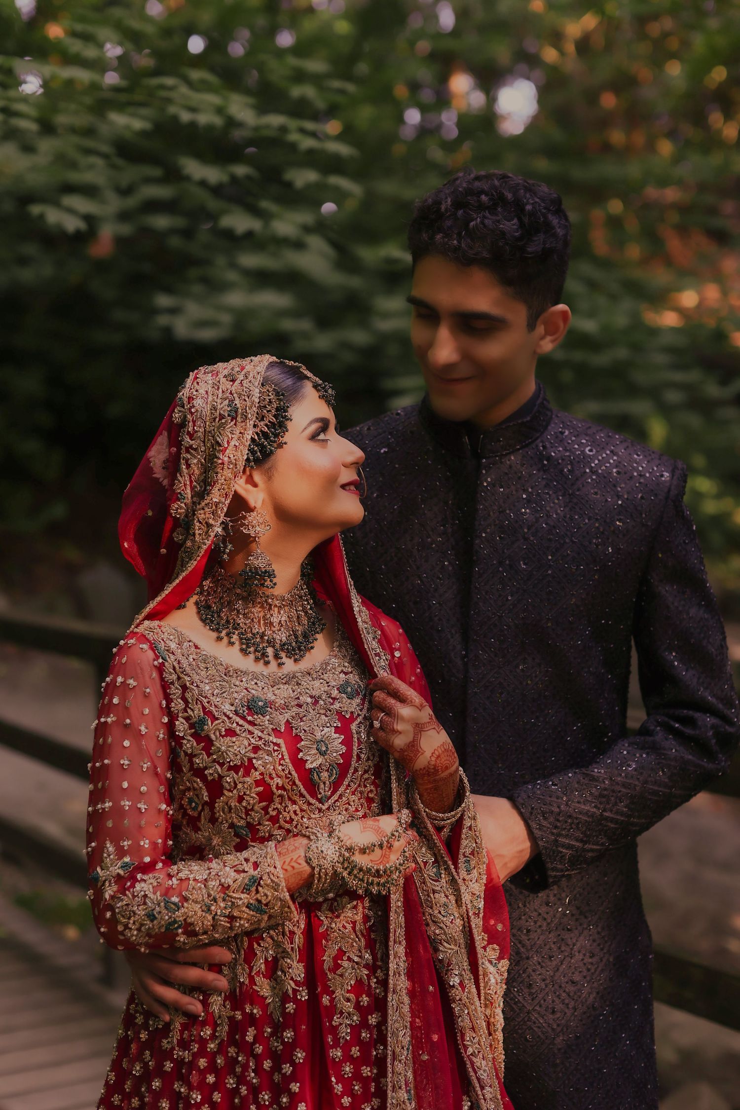 Nikkah Portrait photo for Pakistani wedding in Vancouver at a gold course in Surrey BC