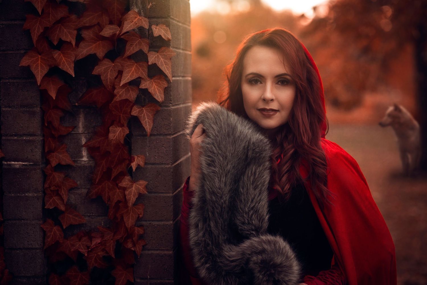 red riding hood fairytale photoshoot international peace gardens salt lake city utah