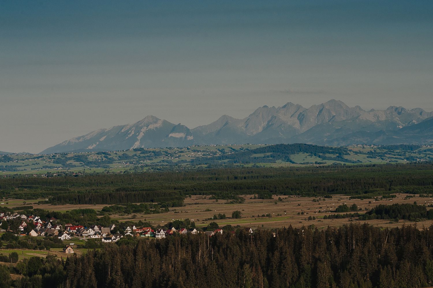 Jabłonczańskie działy i widok na Tatry