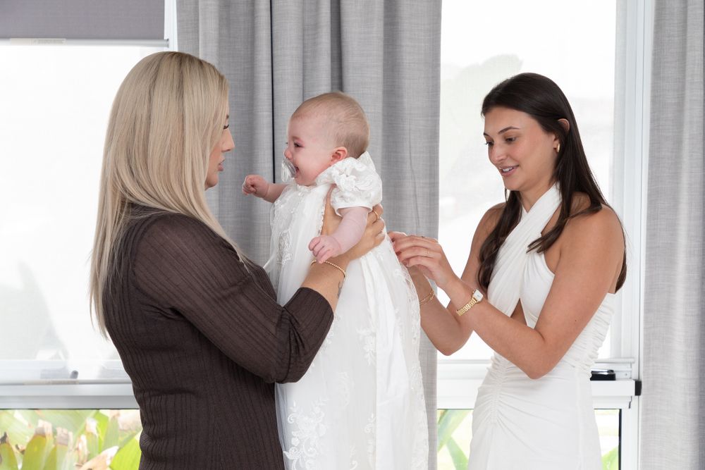 Best Christening Photography family photos in Sydney, christening gown and christening jewelry