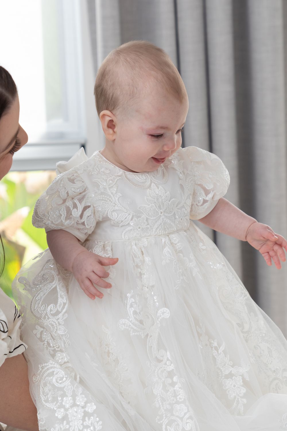 Best Christening Photography family photos in Sydney, christening gown and christening jewelry
