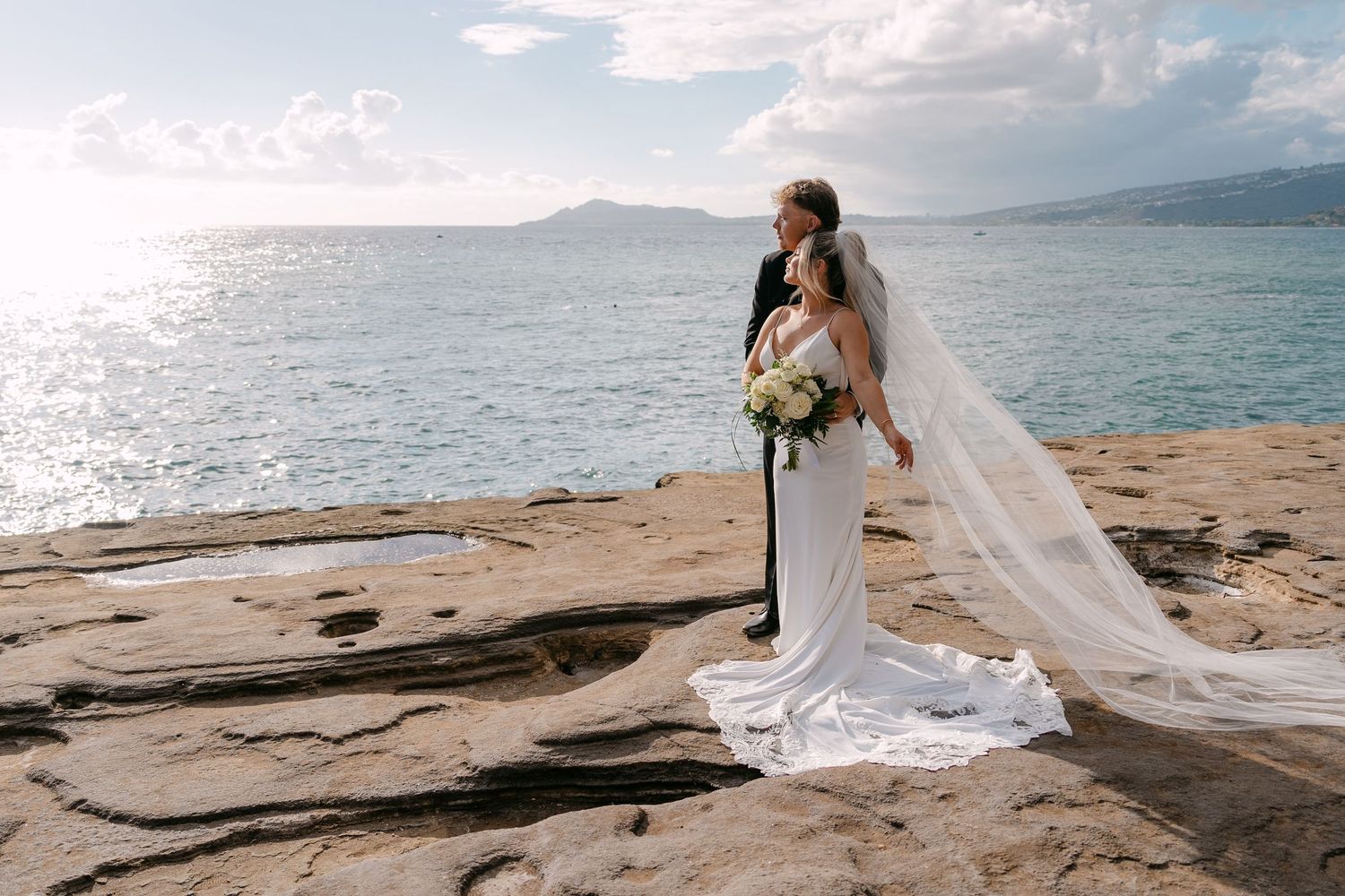 Wedding Ceremony China walls Heavens point Oahu Hawaii