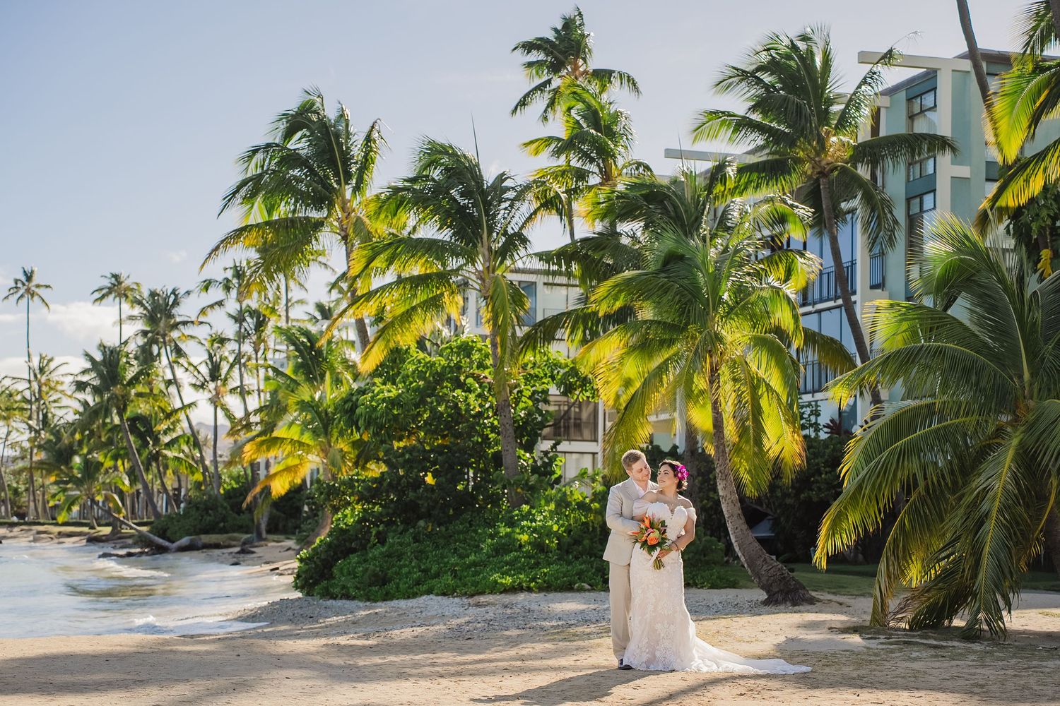 Wedding Photoshoot at Waialae Beach
