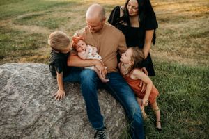 family farm session newborn