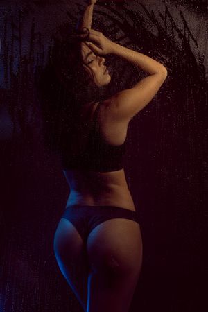 Studio shower portrait in San Jose California