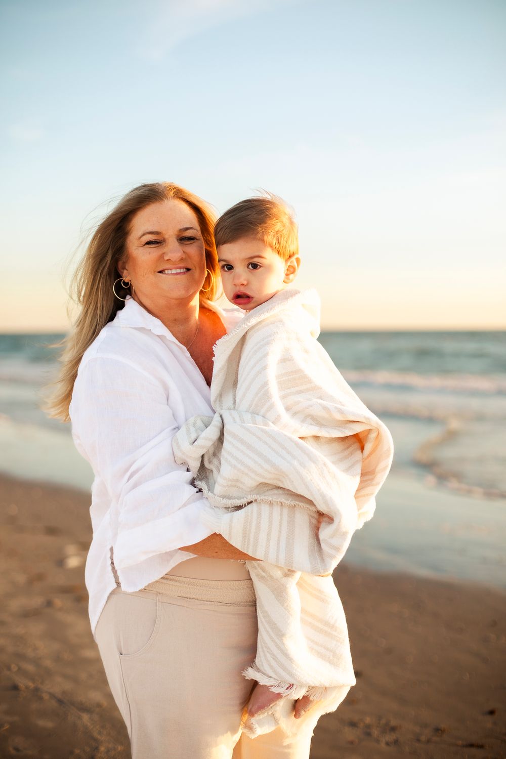 mother and son family photographer st pete beach sunset photos