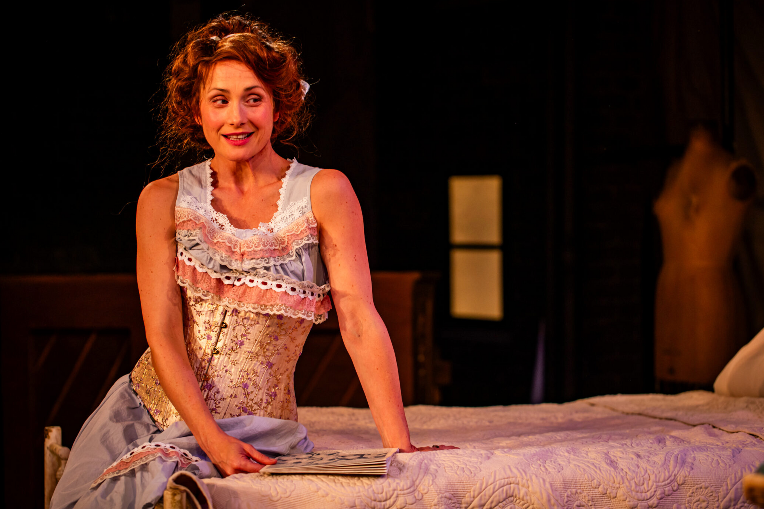 "Julianna Zinkel is a Philadelphia-based actress with extensive theater experience, including roles in Intimate Apparel, Hurricane Diane, an