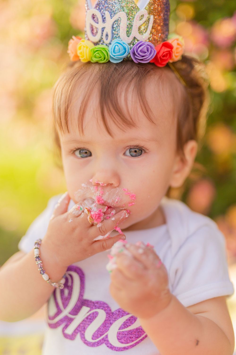 One Year Old Cake Smash at Heritage Square in Phoenix, Arizona by Jen Lynn Studios.