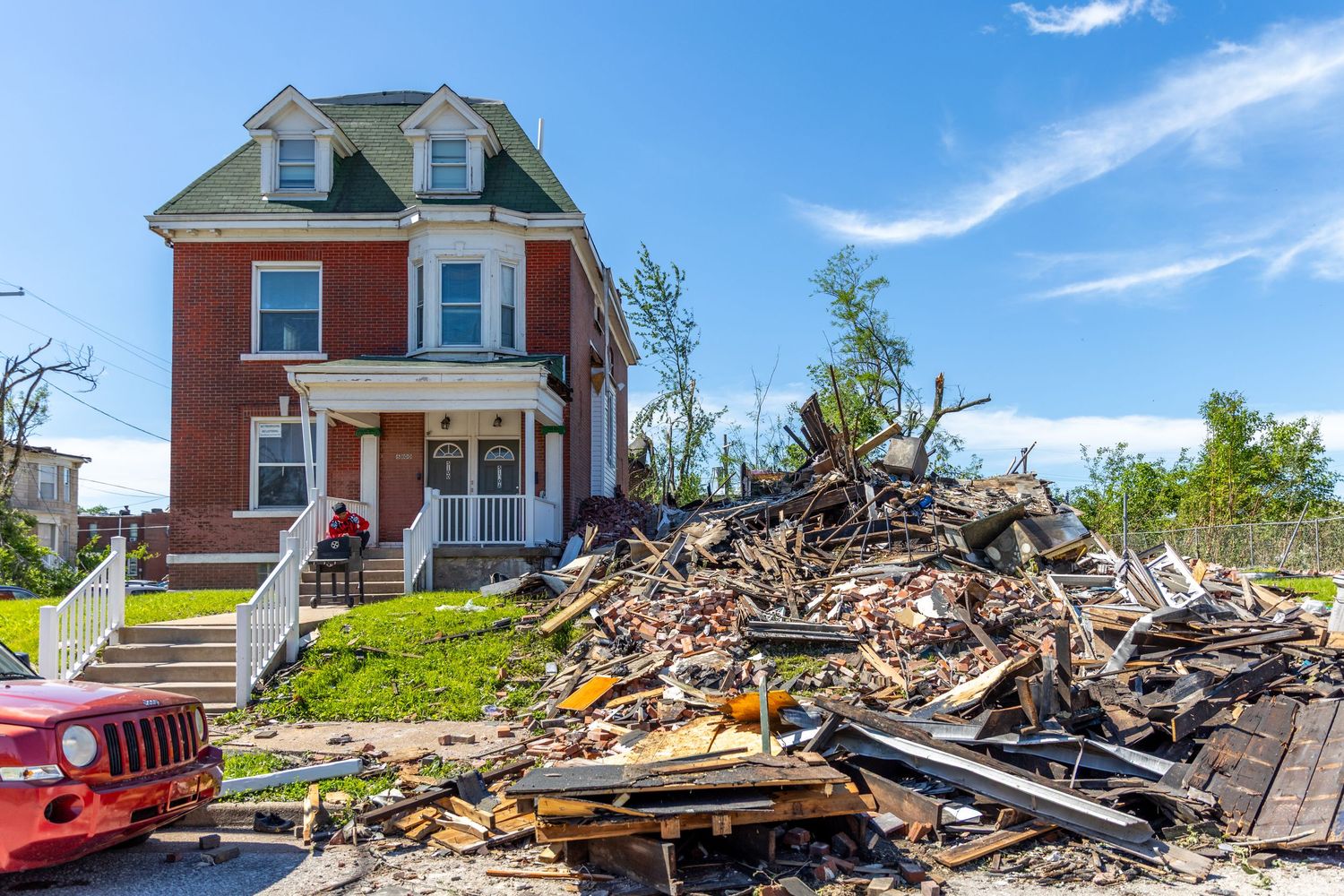Tornado destroyed hosue