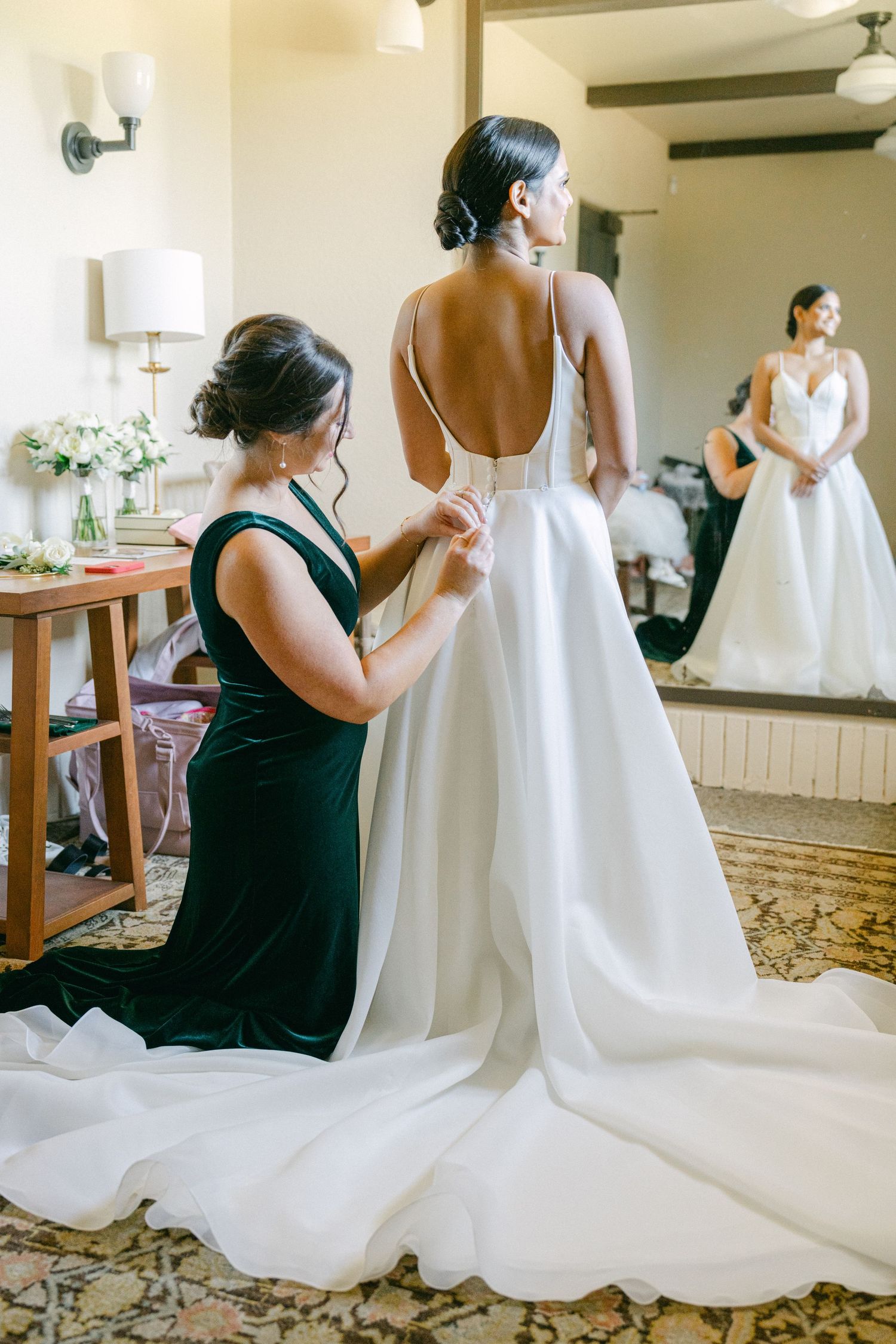 Annie Strever Wedding Editorial Fine Photography Lott Hall Herman Park Houston Texas Country Club Getting ready bridal