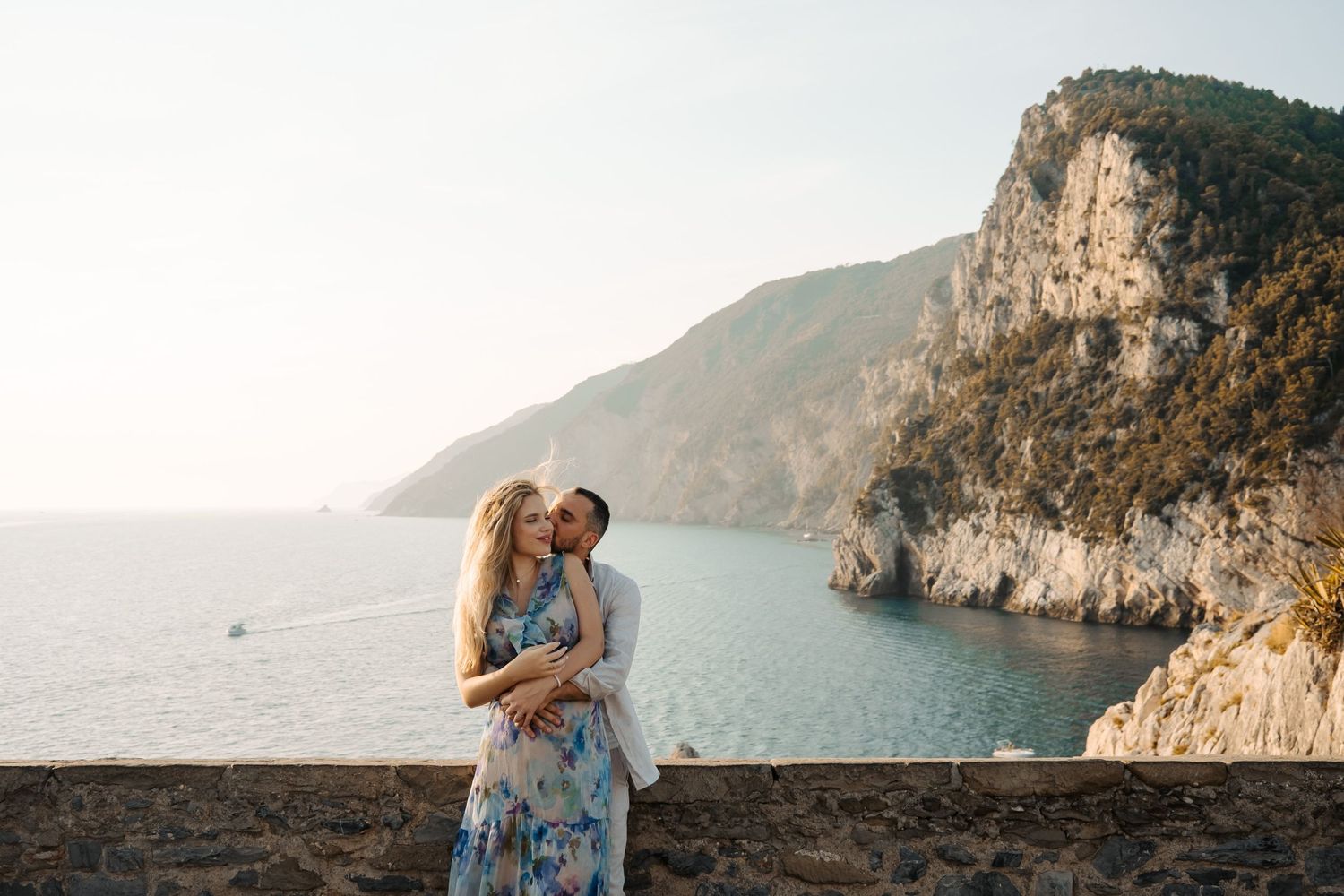 Foto di coppia straniera a Portovenere Cinque terre Liguria in Italia