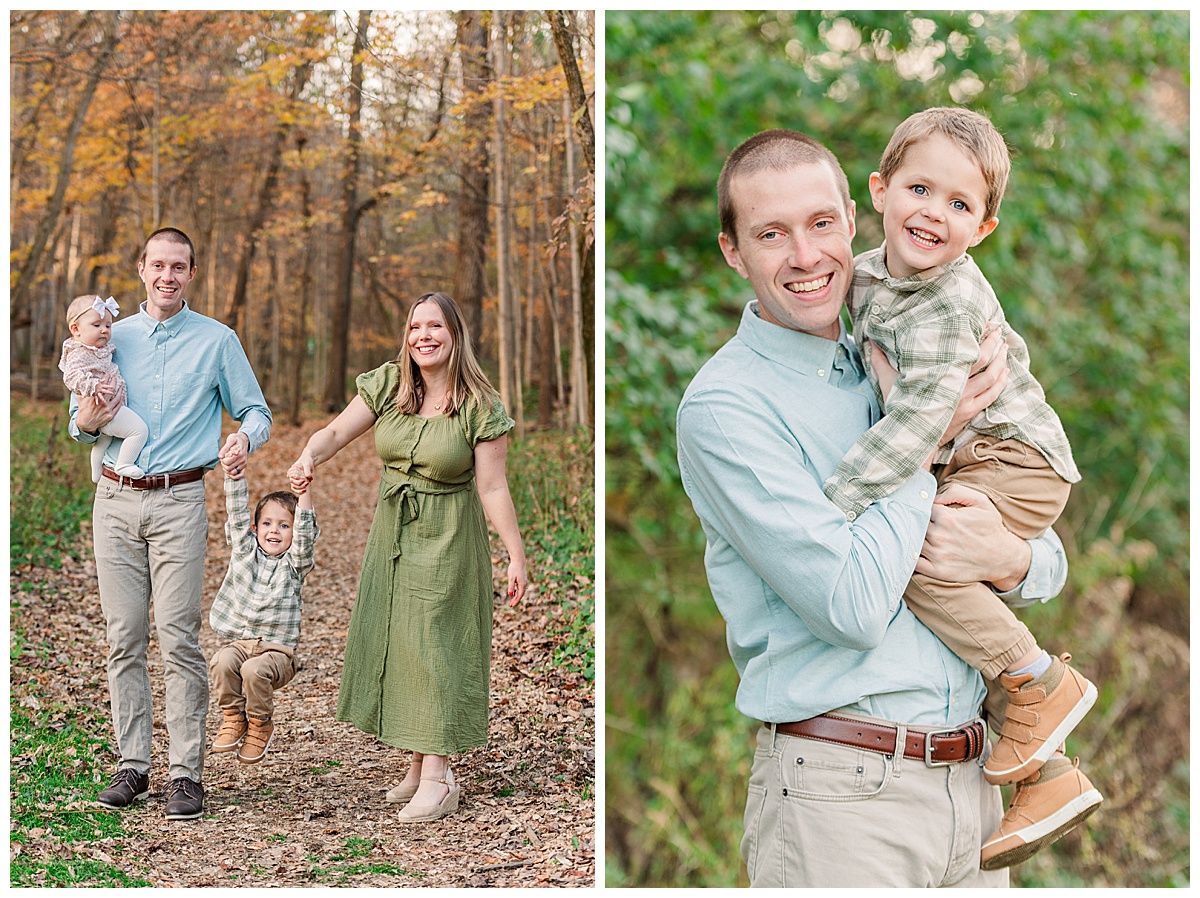 Fun family portraits with an energetic young boy by Indianapolis Indiana Photographer Jayme Riggleman
