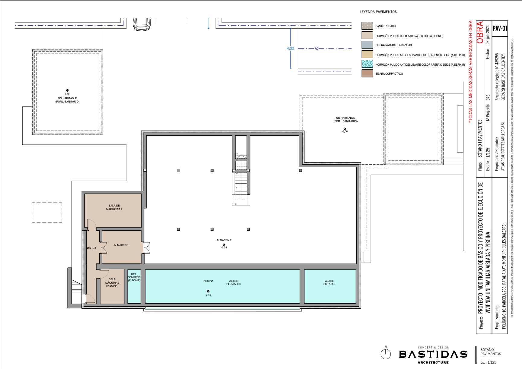 Interior floor plan with color-coded areas highlighting different zones and detailed dimensions for construction.