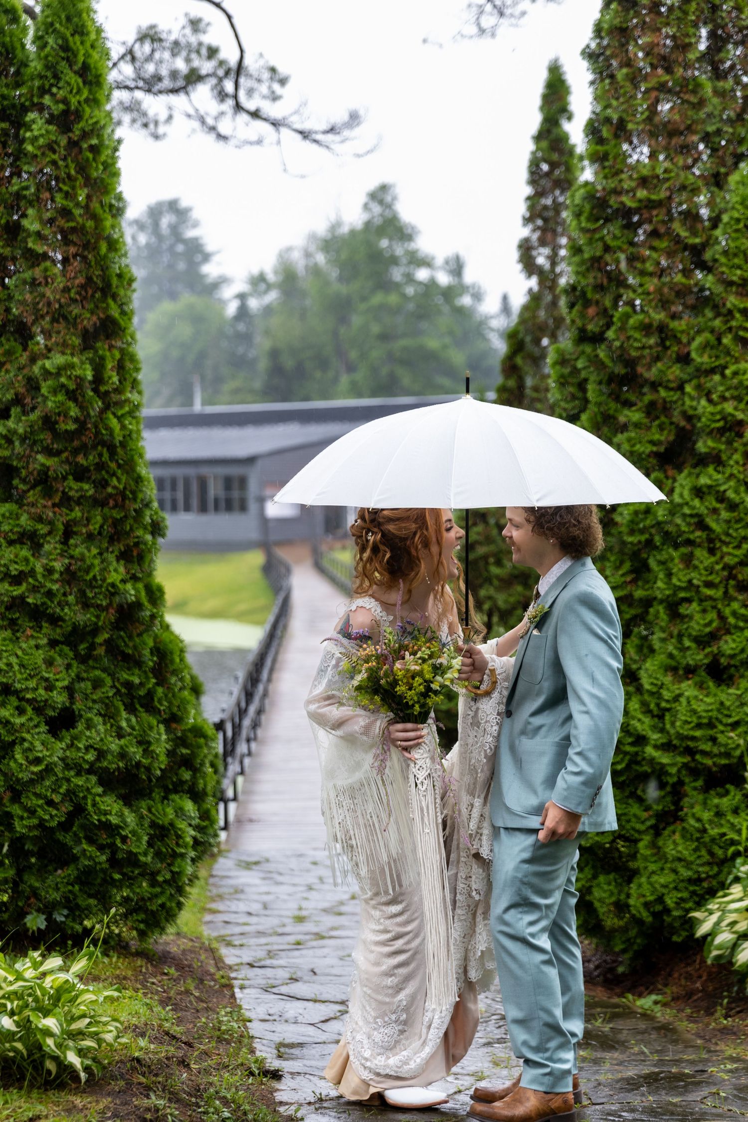 Wedding portrait. Bridgewalk at Perthshire.