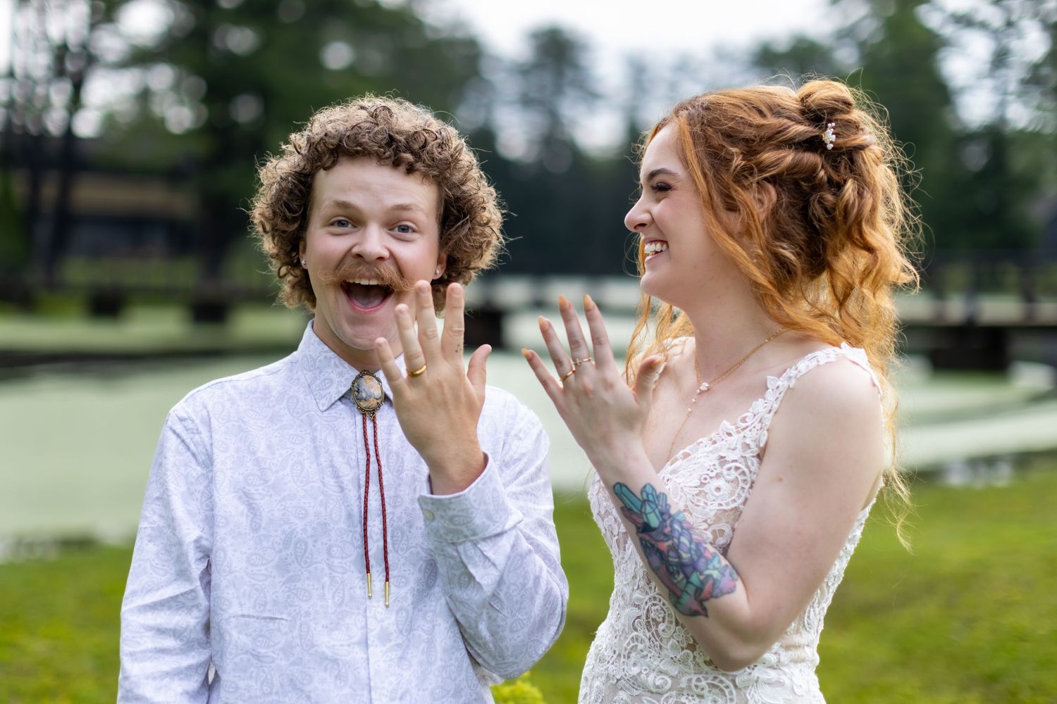 Wedding portrait. Bridgewalk at Perthshire.