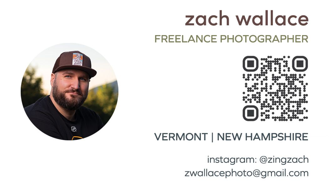 zwallace photo business card - back