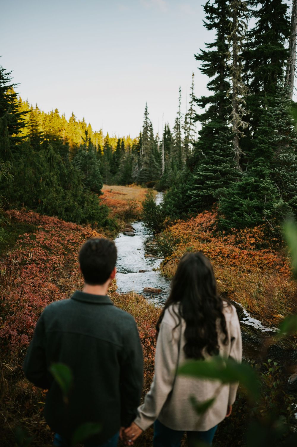 Couple adventure photography photoshoot on Vancouver Island of couple enjoying paradise meadows on Mt. Washington
