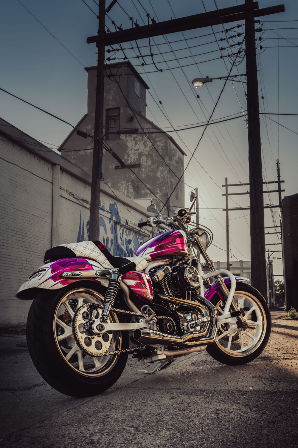 custom built harley davidson motorcycle photo