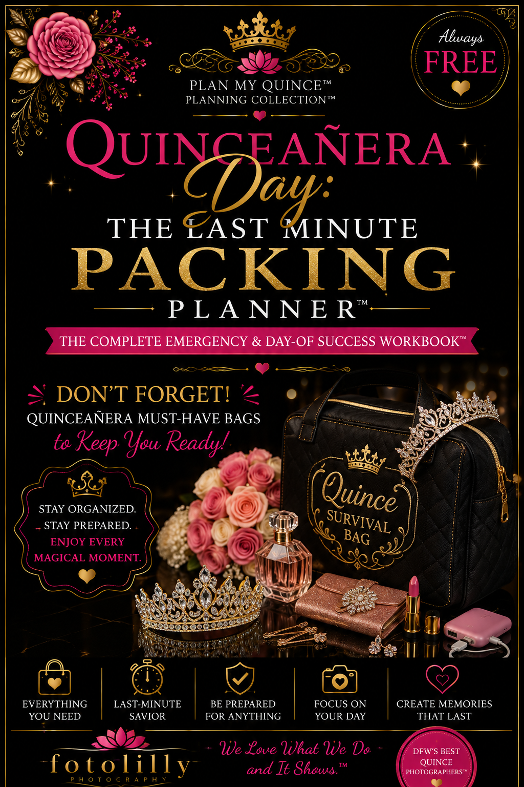 World's Largest FREE Quinceañera Resource Center featuring planning guides, printable checklists, downloads, apps and planning tools