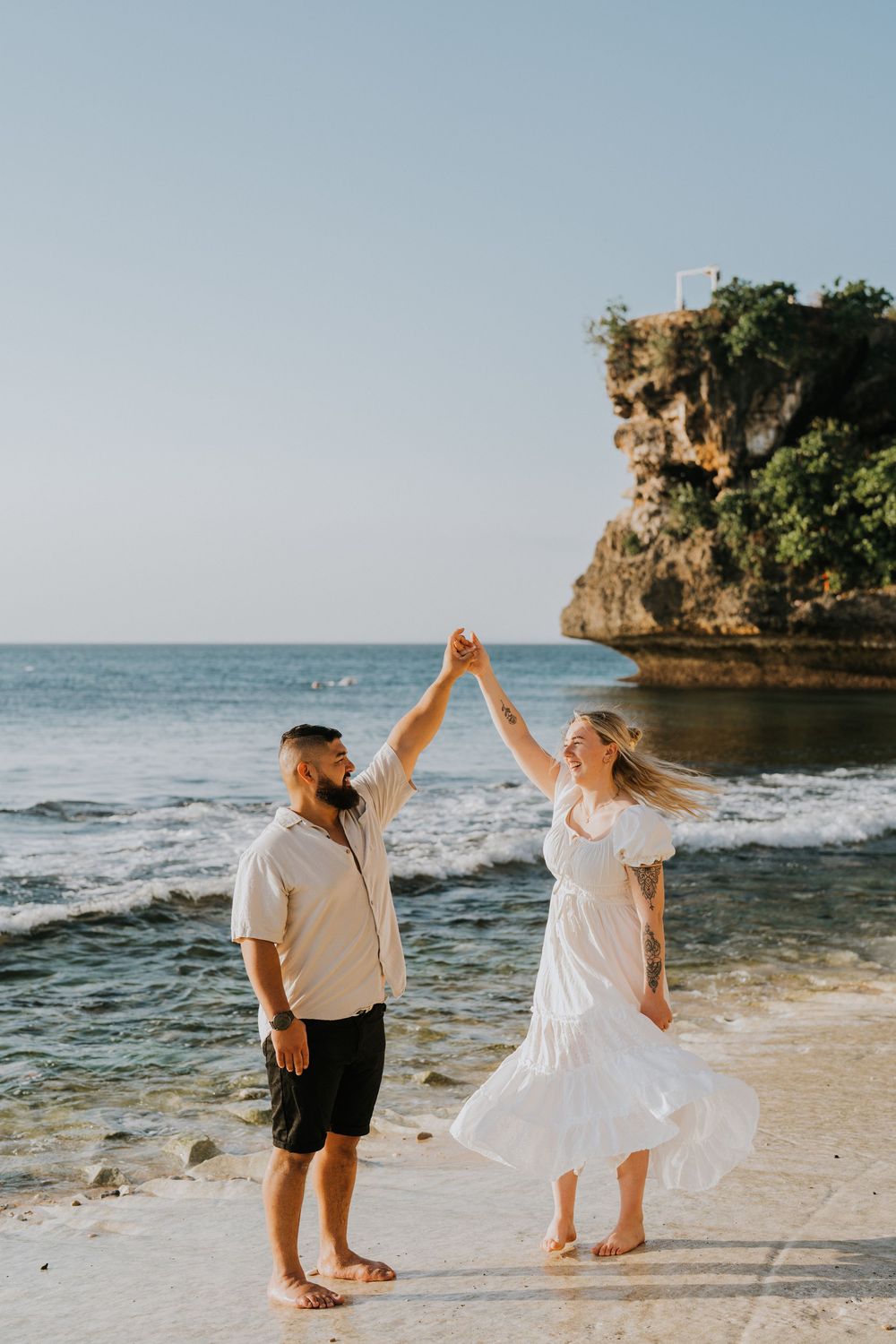 Professional couple photographer at Balangan Beach Bali.
