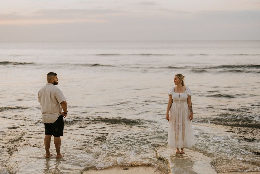 Romantic couple photography at Balangan Beach Bali.
