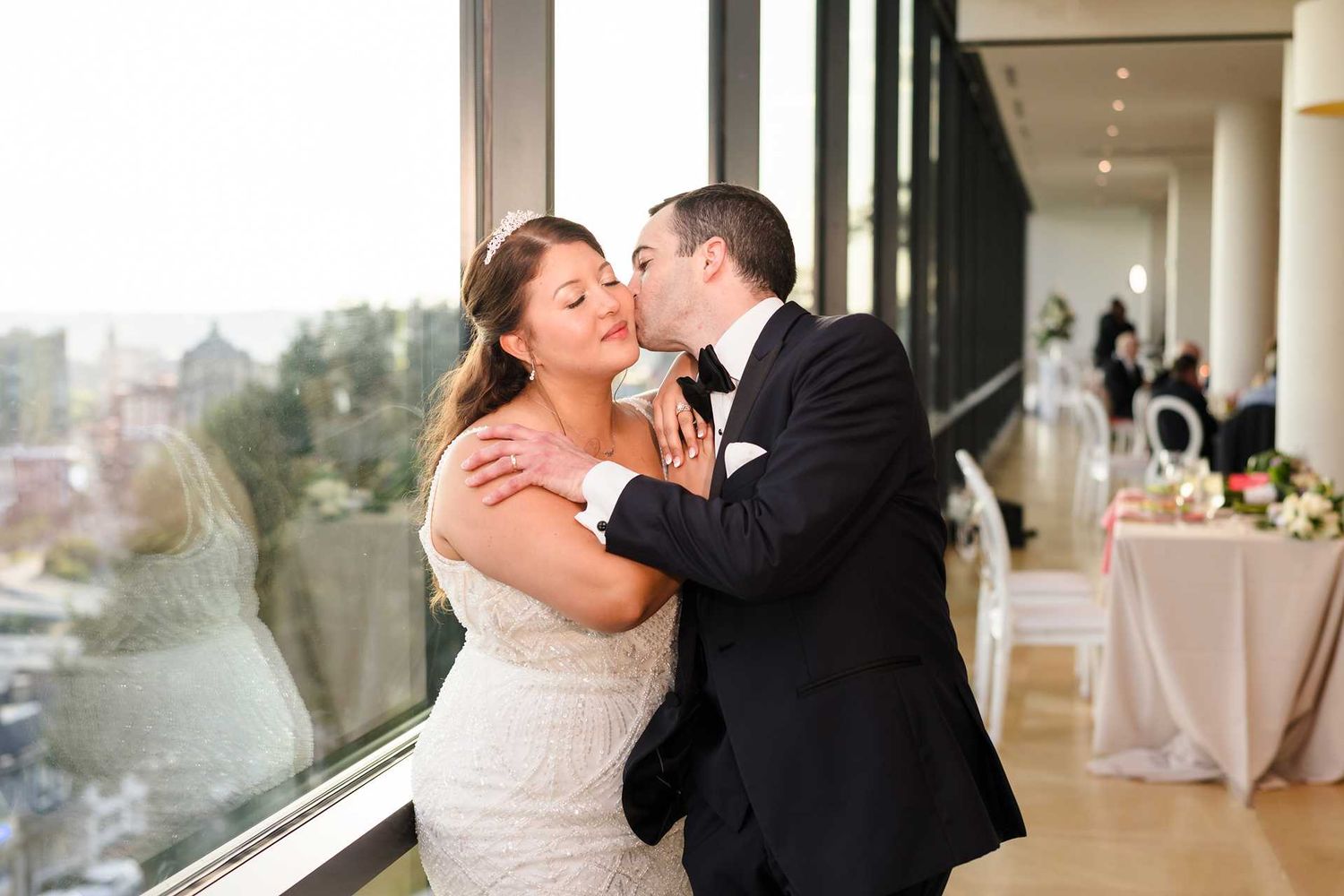 wedding intimate portrait at the view wedding venue