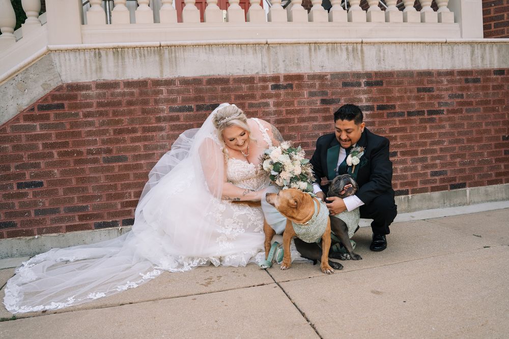 Wedding ceremony at First Congregational United Church of Christ in Downers Grove, Illinois.