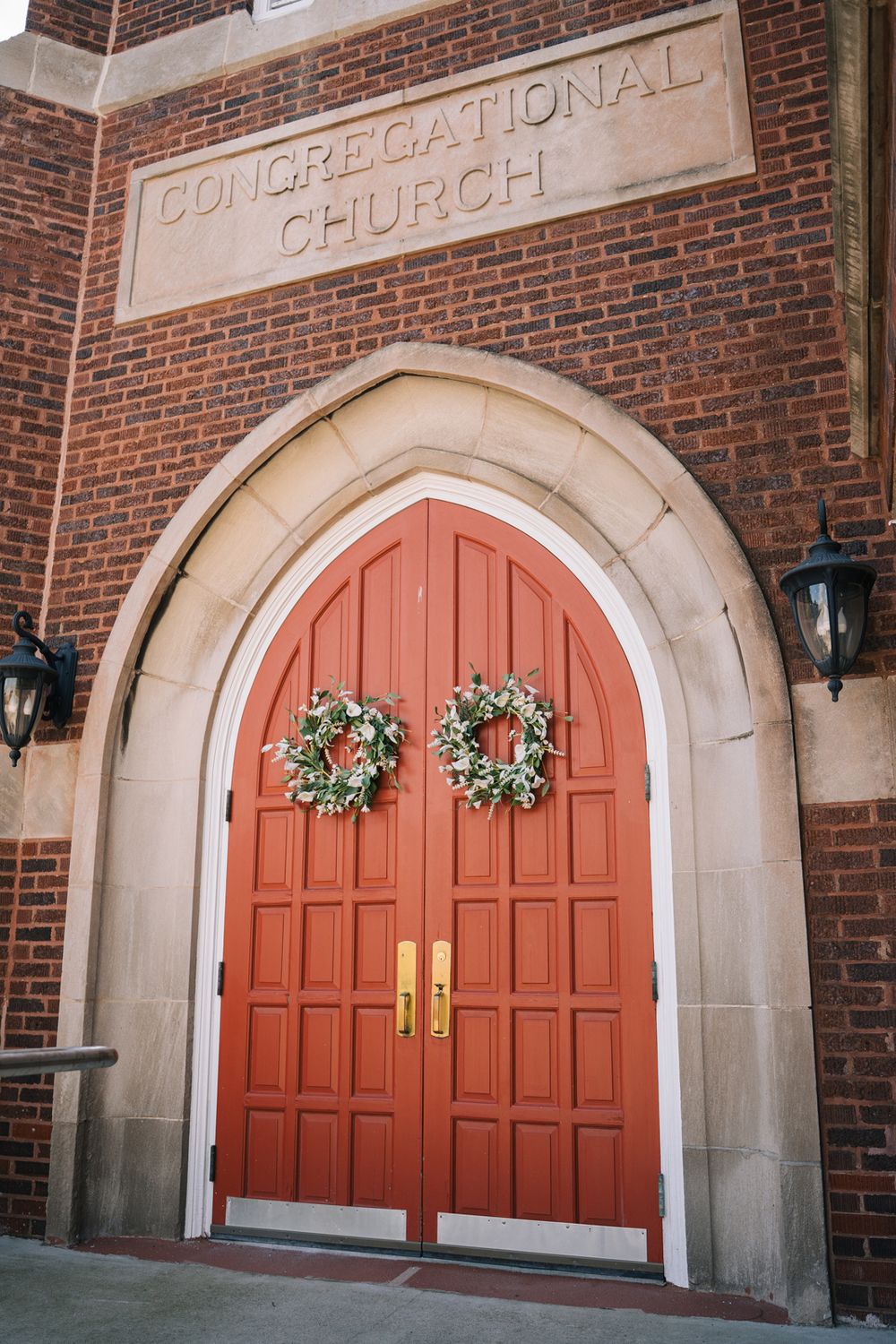 Wedding ceremony at First Congregational United Church of Christ in Downers Grove, Illinois.