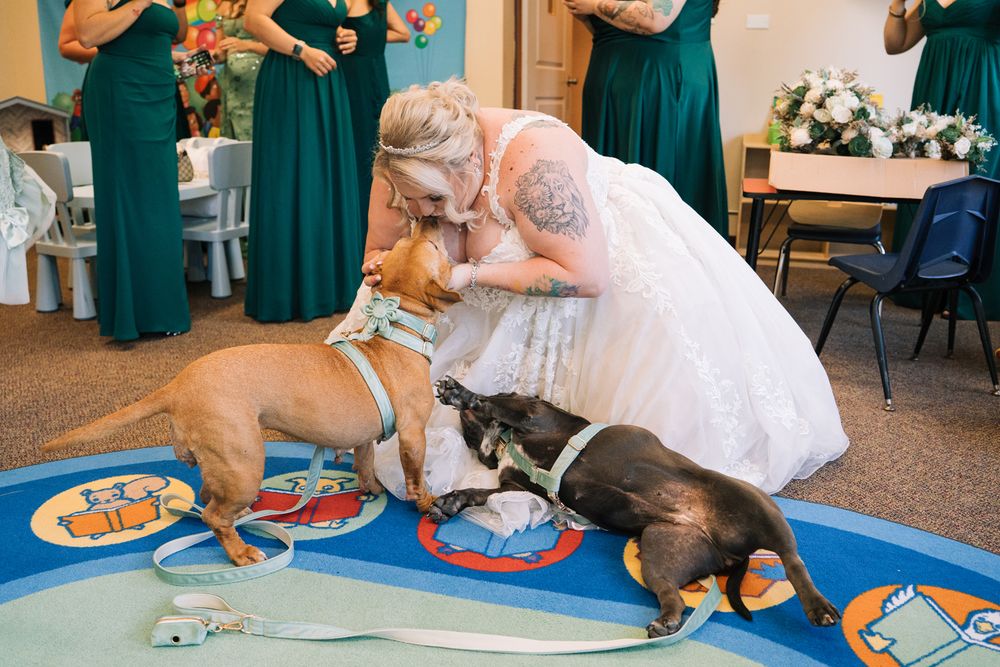Wedding ceremony at First Congregational United Church of Christ in Downers Grove, Illinois.