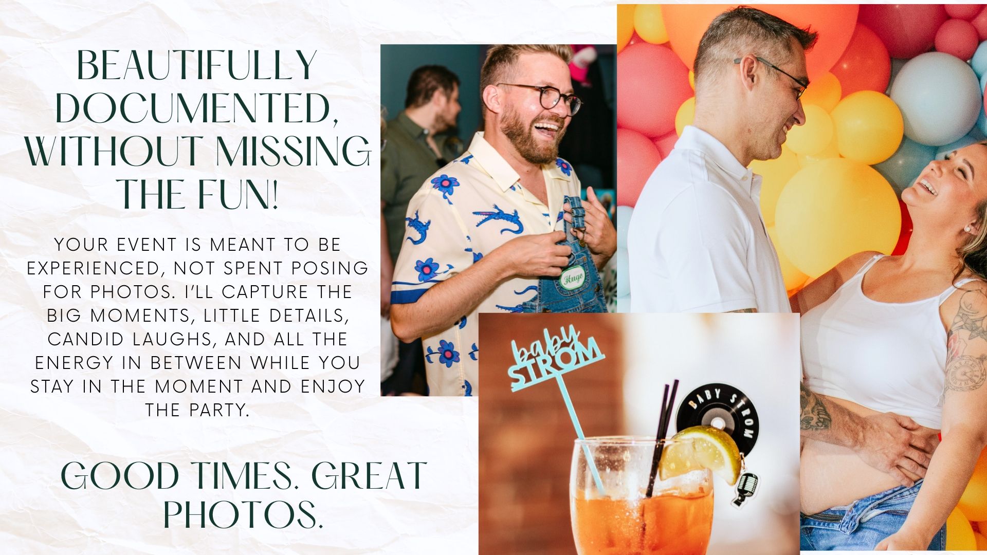 Couple smiling and laughing outdoors at a colorful romantic celebration, captured in classic editorial wedding photography style.