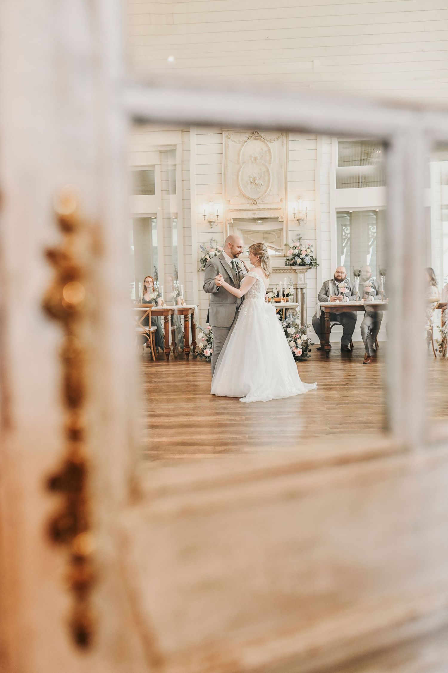 Parker and Kathryn dancing together as newlyweds during their reception