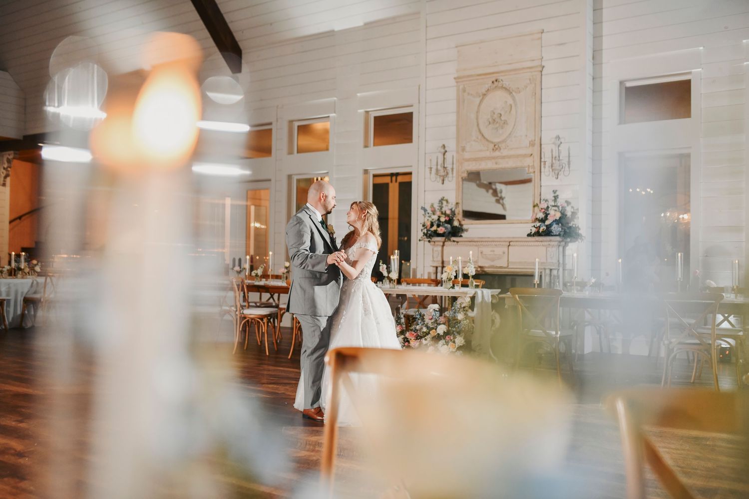 Parker and Kathryn sharing a private last dance at The French Farmhouse