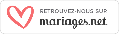 Pink heart logo for mariages.net wedding planning website. photographe mariage Bordeaux gironde