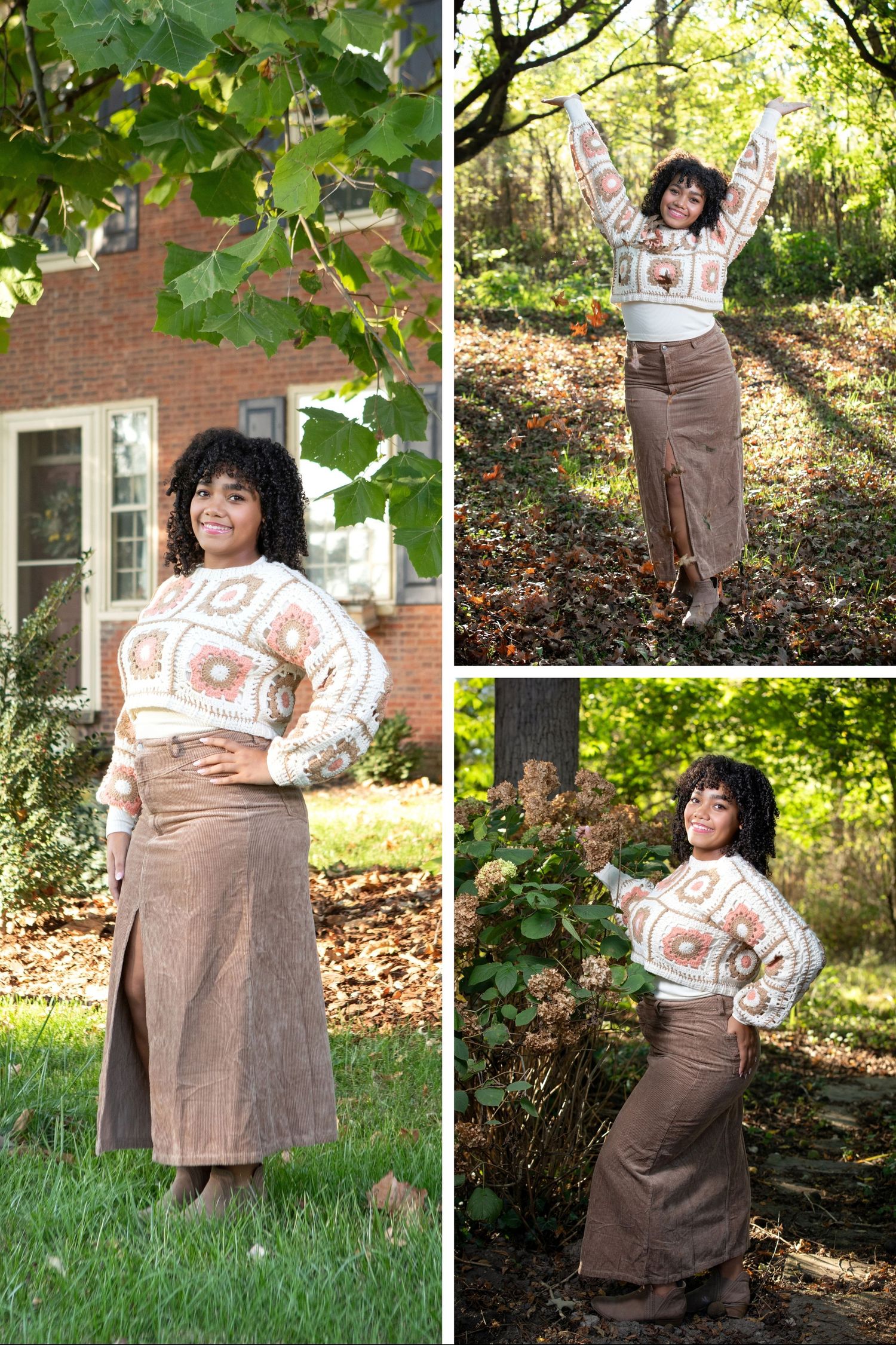 Big Walnut senior photos at home with beautiful outdoor settings, fall outfit inspiration, and natural senior portraits.