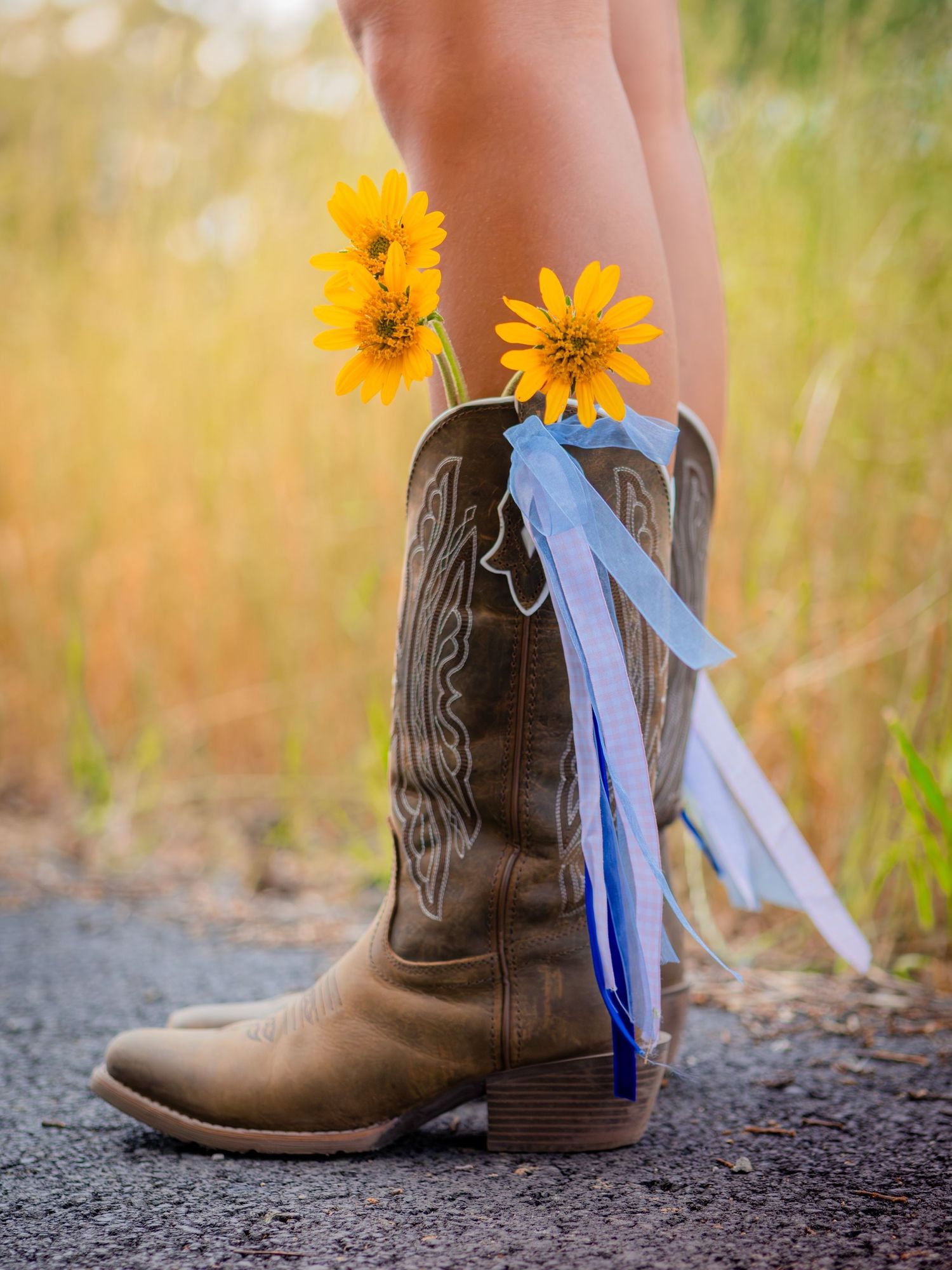 Daisy flowers and boots