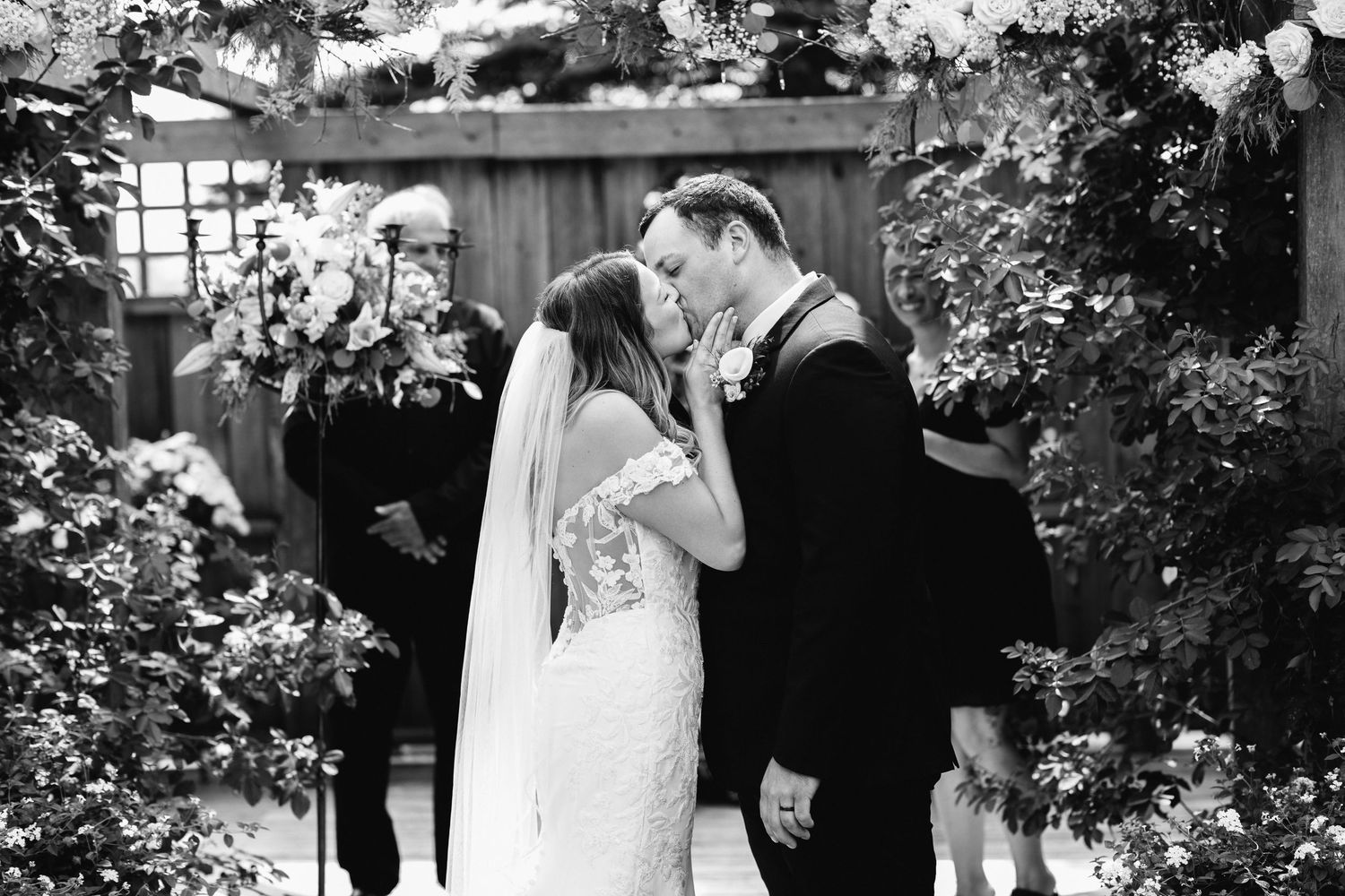 Professional wedding photo - bride and groom