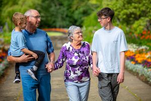 Dave and Family at the Biblical gardens