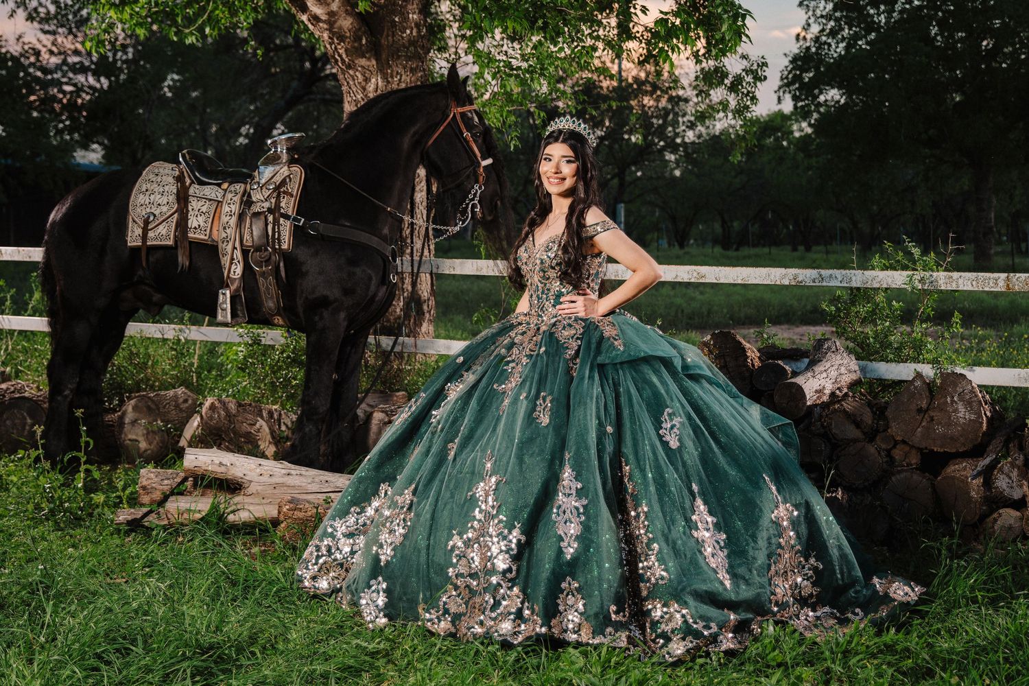 Quinceañera Photo Shoot with Horse and Ranch
