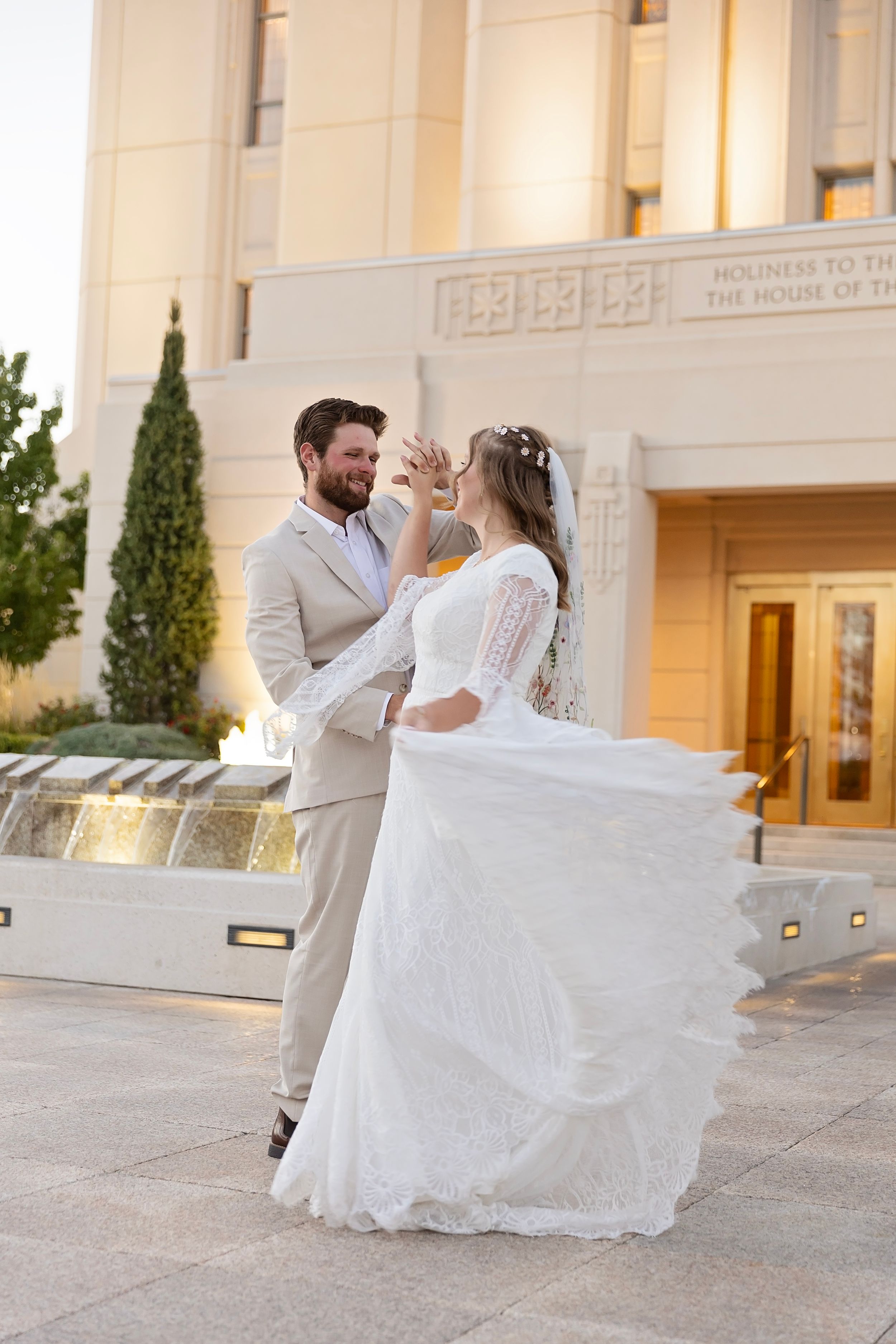 Meridian Idaho LDS wedding photography Temple wedding