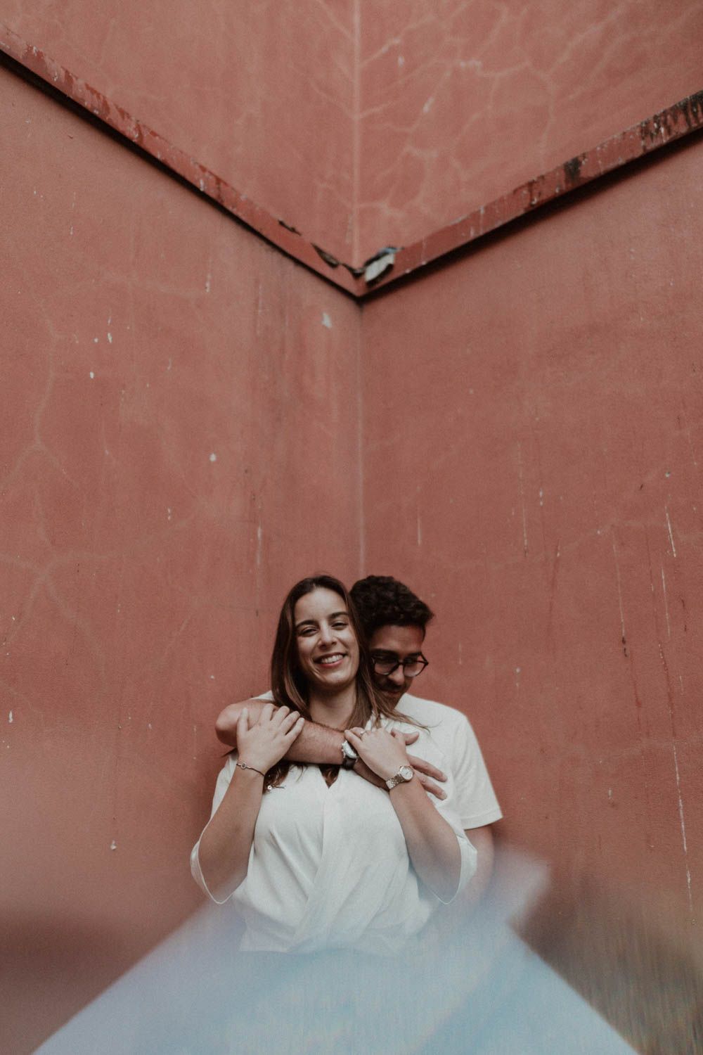 Pre Wedding Shoot on a traditional alley in Ribeira do Porto captured by a Porto Wedding Photographer