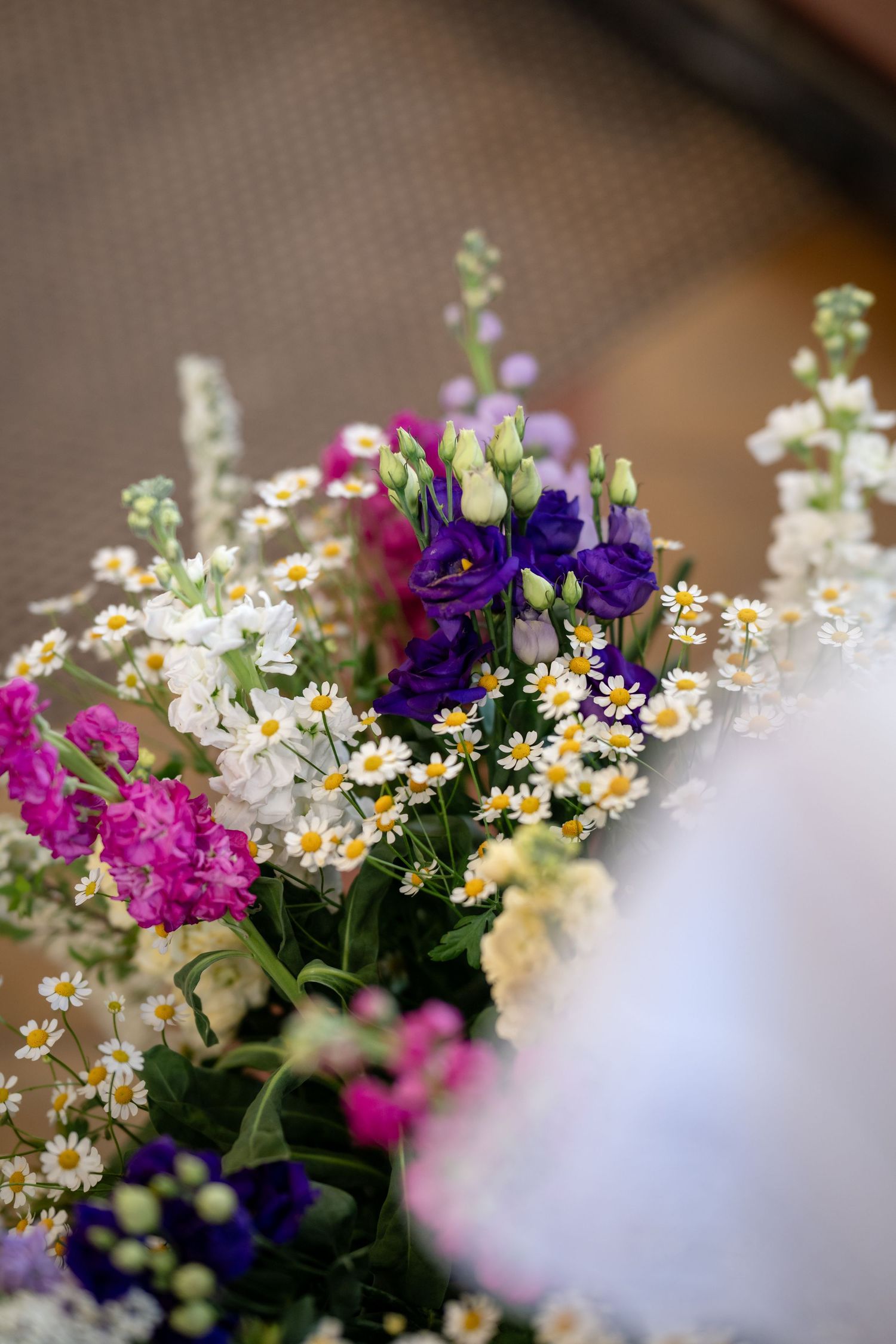 Bunter Blumenstrauß in Nahaufnahme