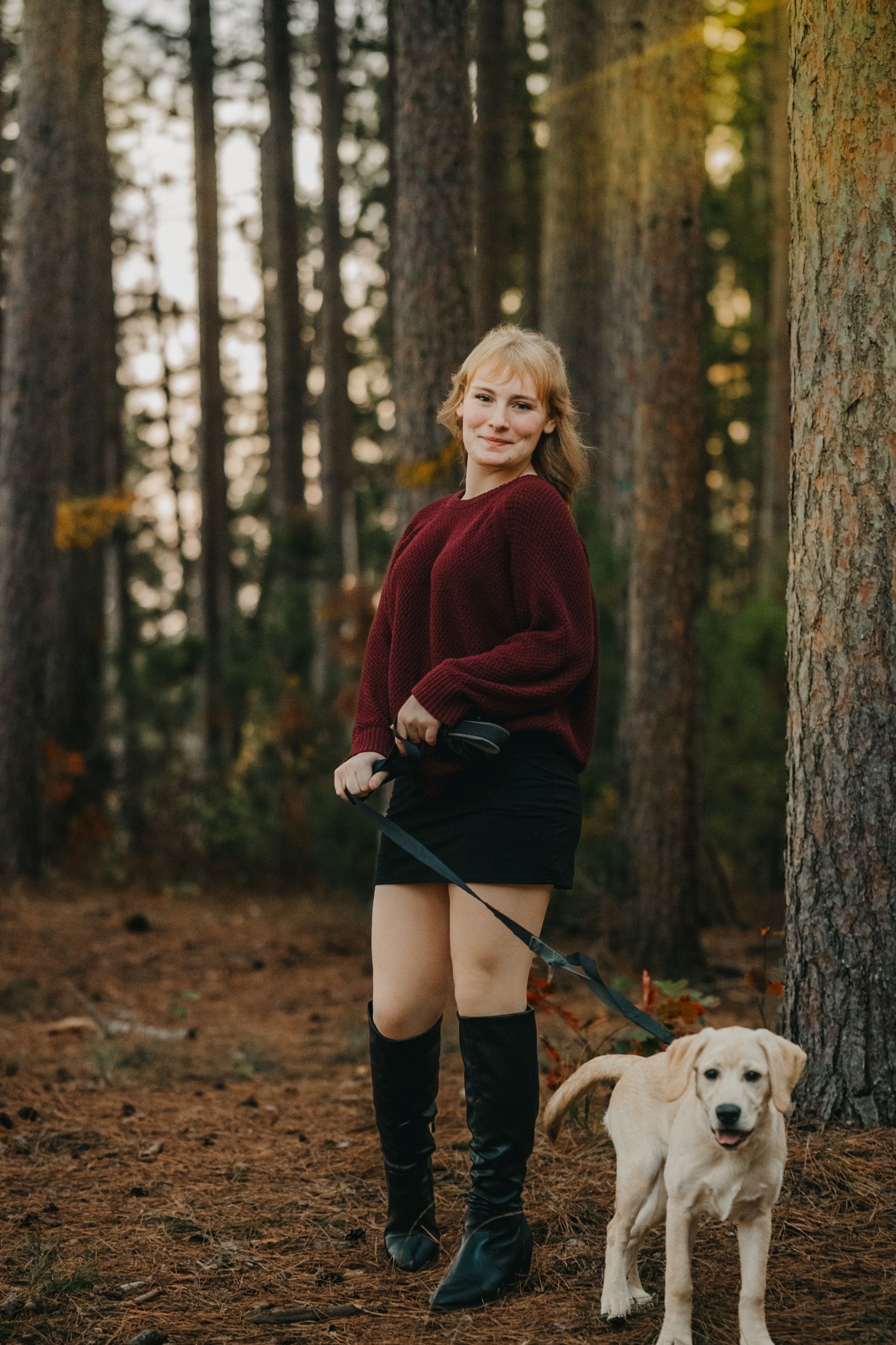 Senior photography session at Willow River dam in Minnesota