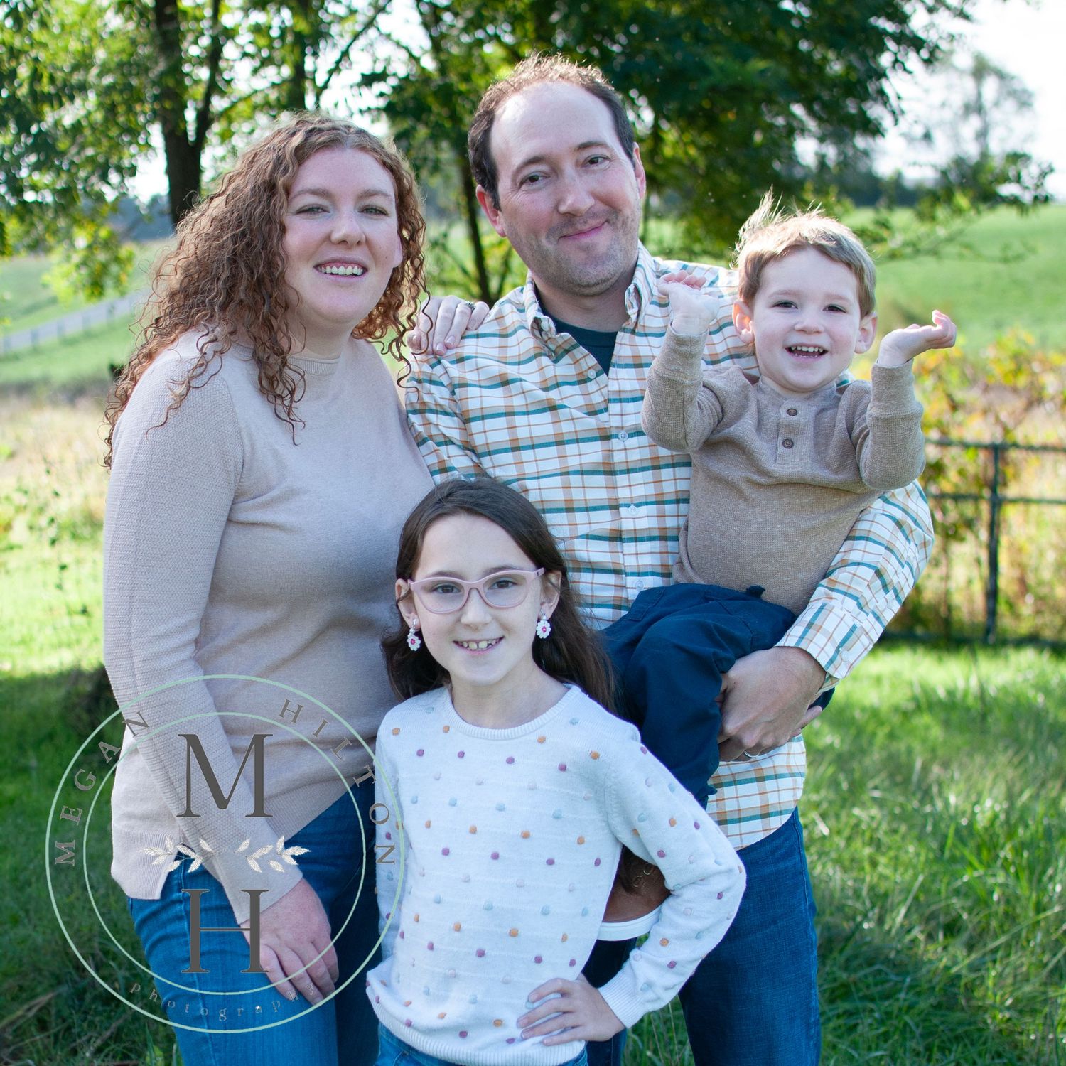 Family of 4 with toddler and child together