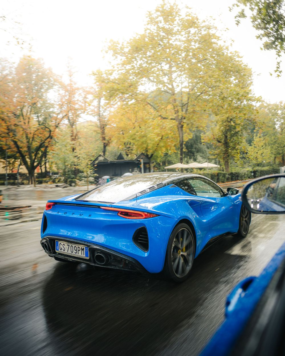 Lotus Emira in streets of Italy