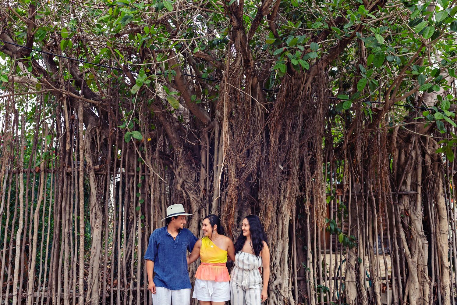 Ramos family exploring Playa del Carmen streets