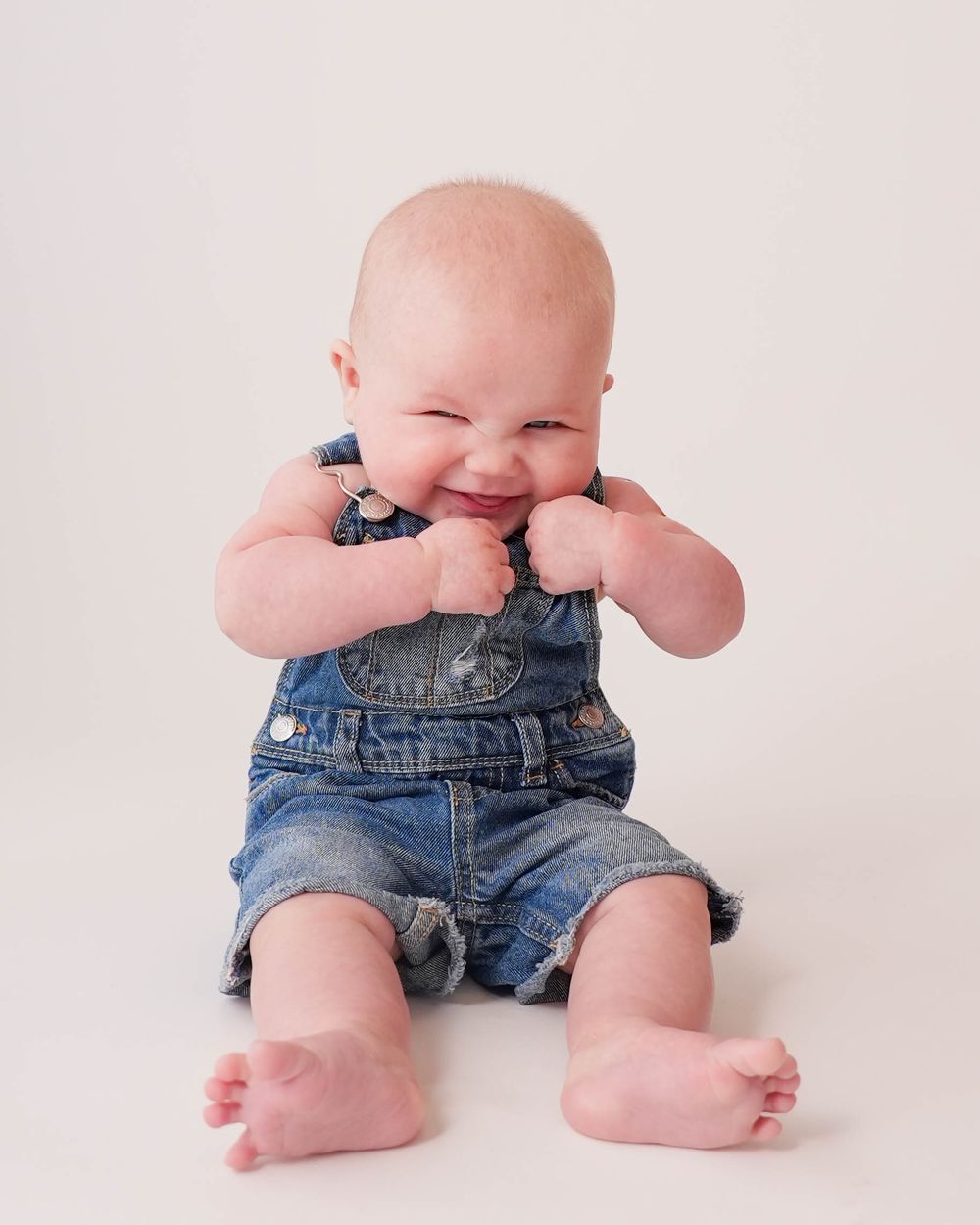 Local studio portrait for a milestone sitter session with a 6-9 month old baby in Augusta, Georgia