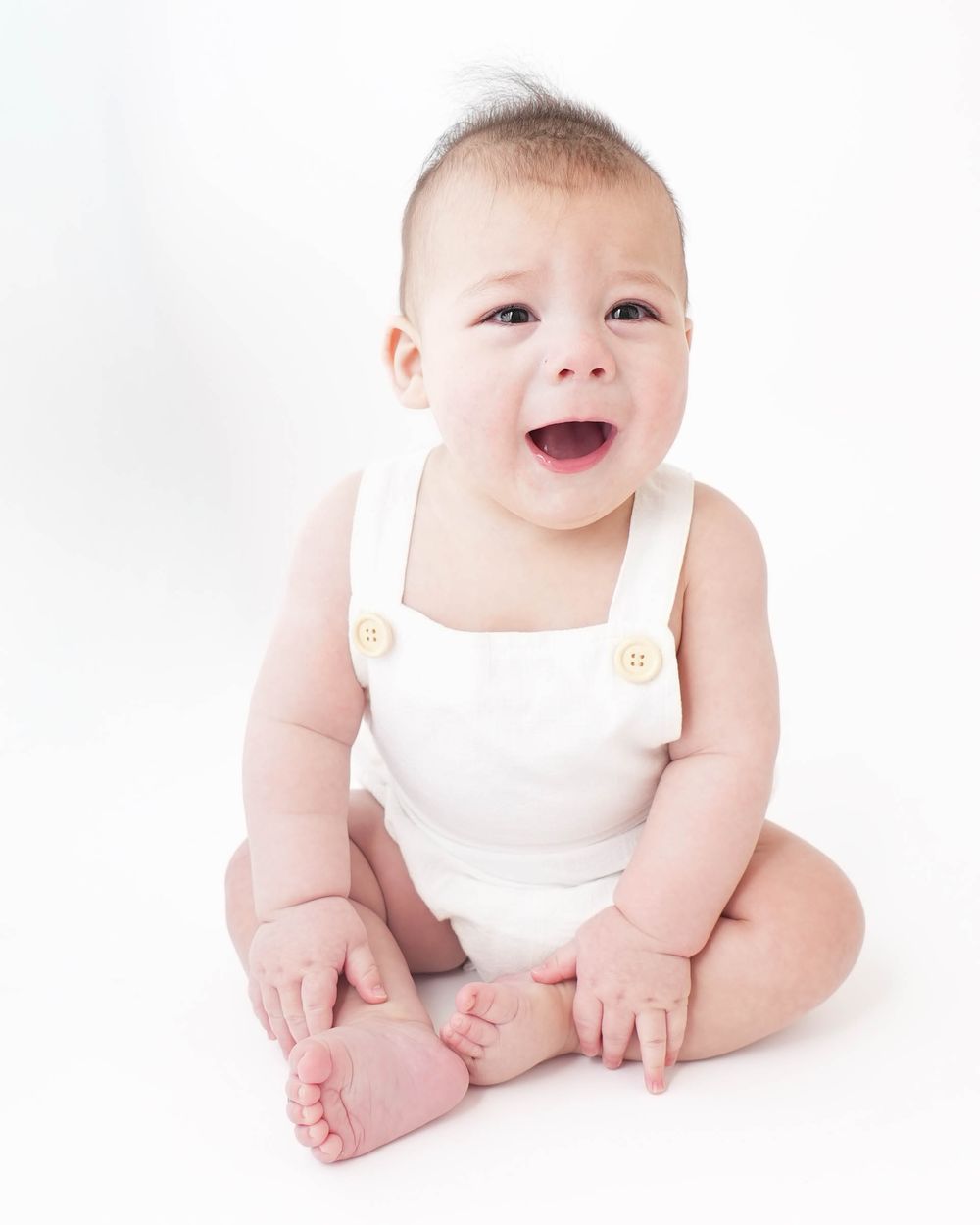 Local studio portrait for a milestone sitter session with a 6-9 month old baby in Augusta, Georgia and CSRA