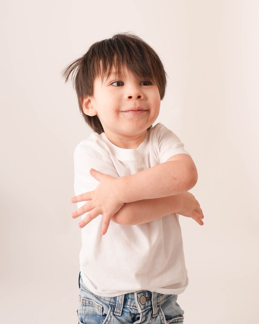 Local studio personality portrait for a milestone session with a one year old in Augusta, Georgia and CSRA