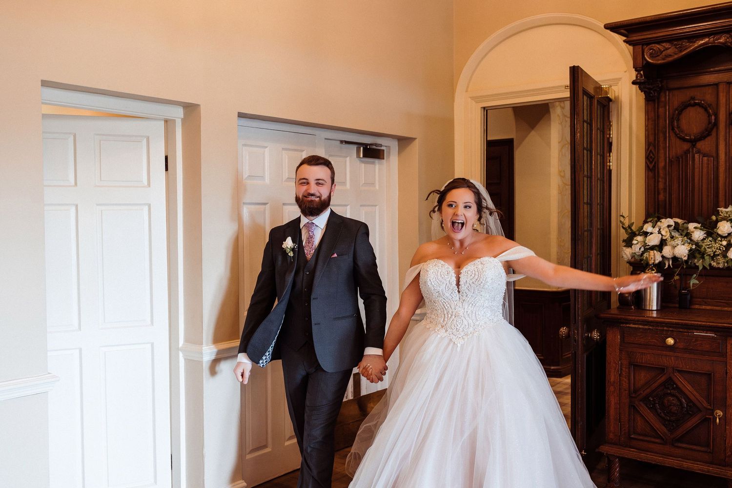 Lake District wedding reception entrance